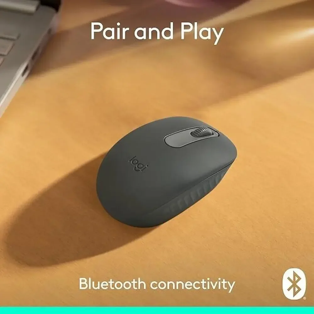 Logitech M196 Wireless Mouse (Gray) Bluetooth - Compact, Portable, Smooth